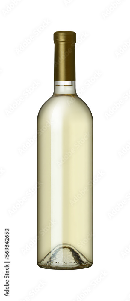 White wine bottle isolated on a transparent background White wine bottle isolated on a transparent background