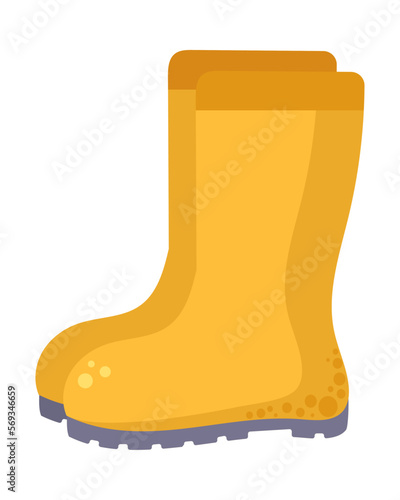 yellow boots gardening tool