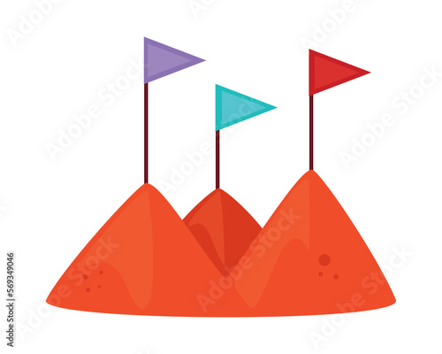 songkran pyramids with flags