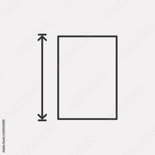 Measuring land area. Paper A4 size. Coordinate axes sign. Vector illustration