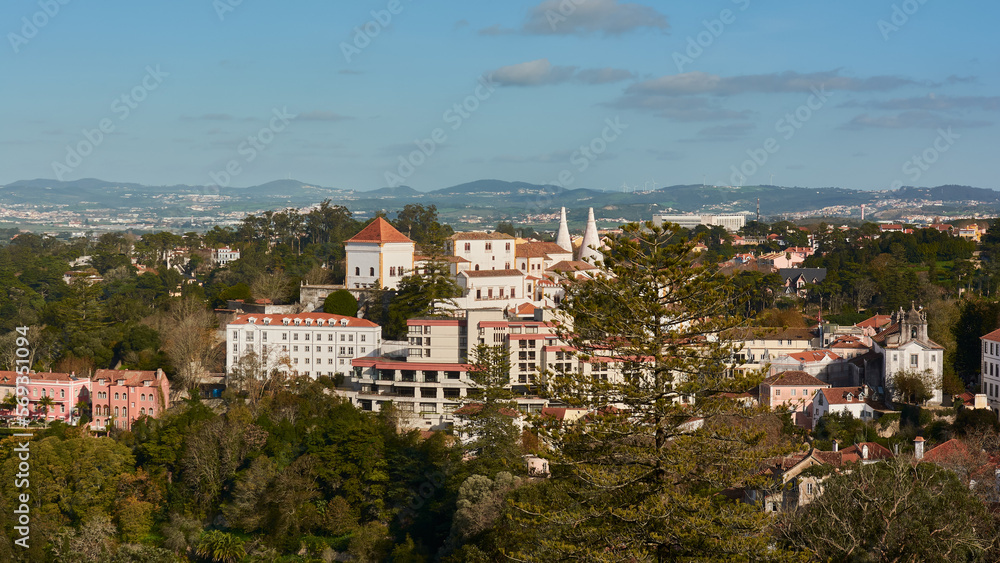 Amazing view of the Sintra Town and surroundings, Portugal
