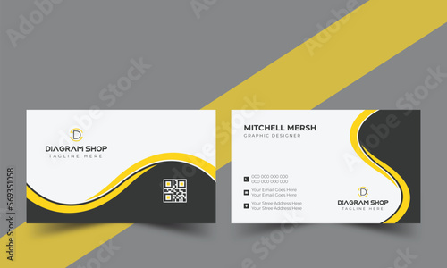 Creative and clean corporate business card template .Vector illustration design, Horizontal layout, Print ready.
