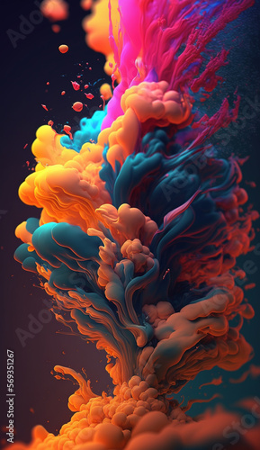 Filled with Abstract Color, Generative AI © dytraxs