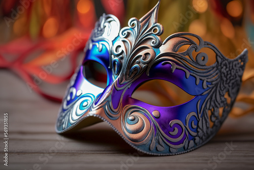 Colorful modern carnival mask, Carnival is a popular festival that takes place every year on a different date. Carnival emerged in Europe, preceding Lent, and spread to different parts of the world.