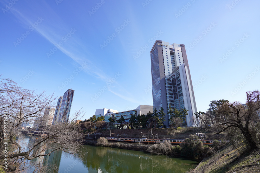 Obraz premium 市ヶ谷周辺のお堀
