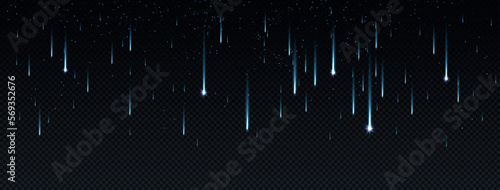 Falling stars blue