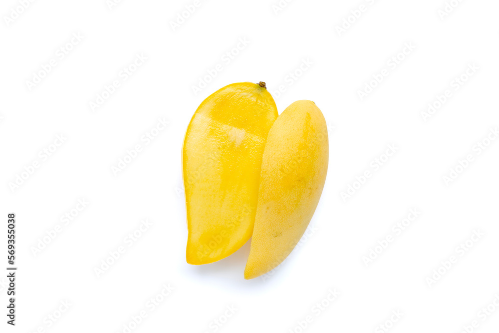 Tropical fruit, Mango on white background. Tropical fruit, Mango on white background.