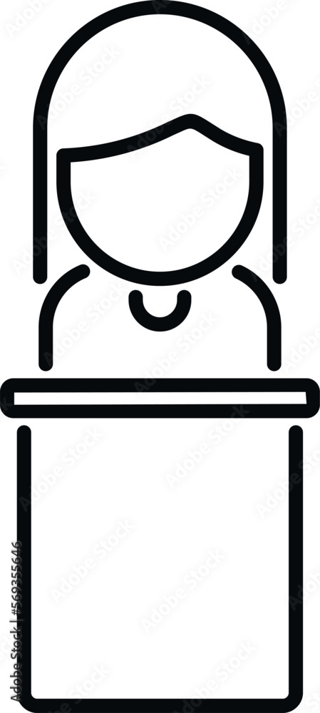 Brand ambassador speaker icon outline vector. Social media. Pr celebrity Brand ambassador speaker icon outline vector. Social media. Pr celebrity