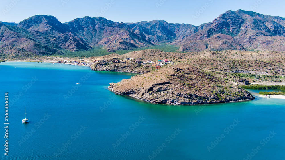 Naklejka premium Coastline Sea of Cortez, BCS
