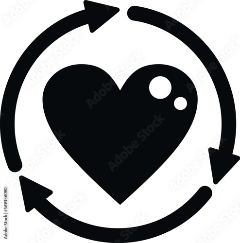 Heart trust icon simple vector. Core values. Company passion