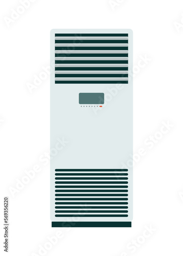 Vertical air conditioner. Simple flat illustration