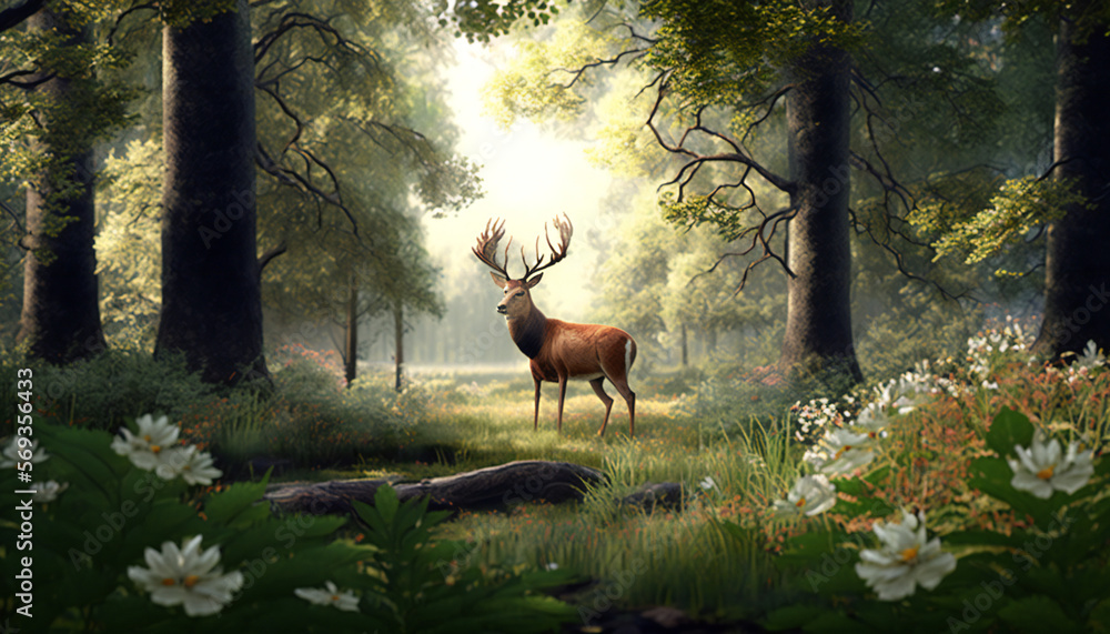 Fototapeta premium The Beauty of Nature on Earth: Our Globe Showcasing the Diversity of Plants and Animals - Celebrating the Vital Role of Ecology in Maintaining a Healthy Global Environment in Generative AI Marketing