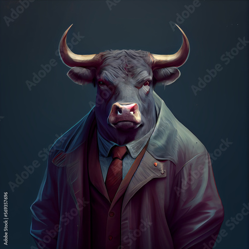Bull NFT Art Portrait © oshene