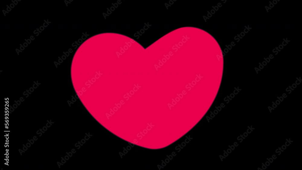 Valentine's Day. Animation of hand drawn heart isolated on black background. Heart. Changing colors. Valentine's Day. Animation of hand drawn heart isolated on black background. Heart. Changing colors.