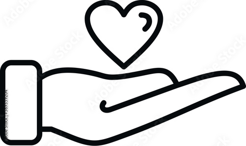 Care love value icon outline vector. Social culture. Vision focus
