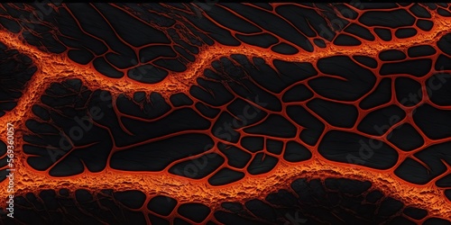 Molten Lava Abstract Background. Generative AI.