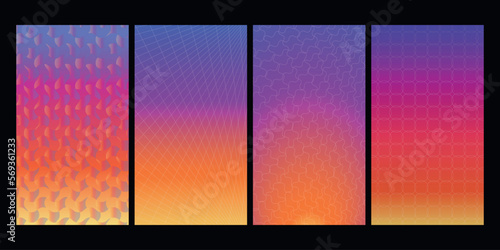 Modern color gradients background screen design for mobile app.