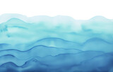 blue waves - watercolor - generative ai_