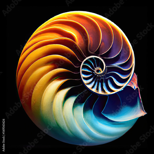 Nautilus Sea Shell Inspired Iridescent