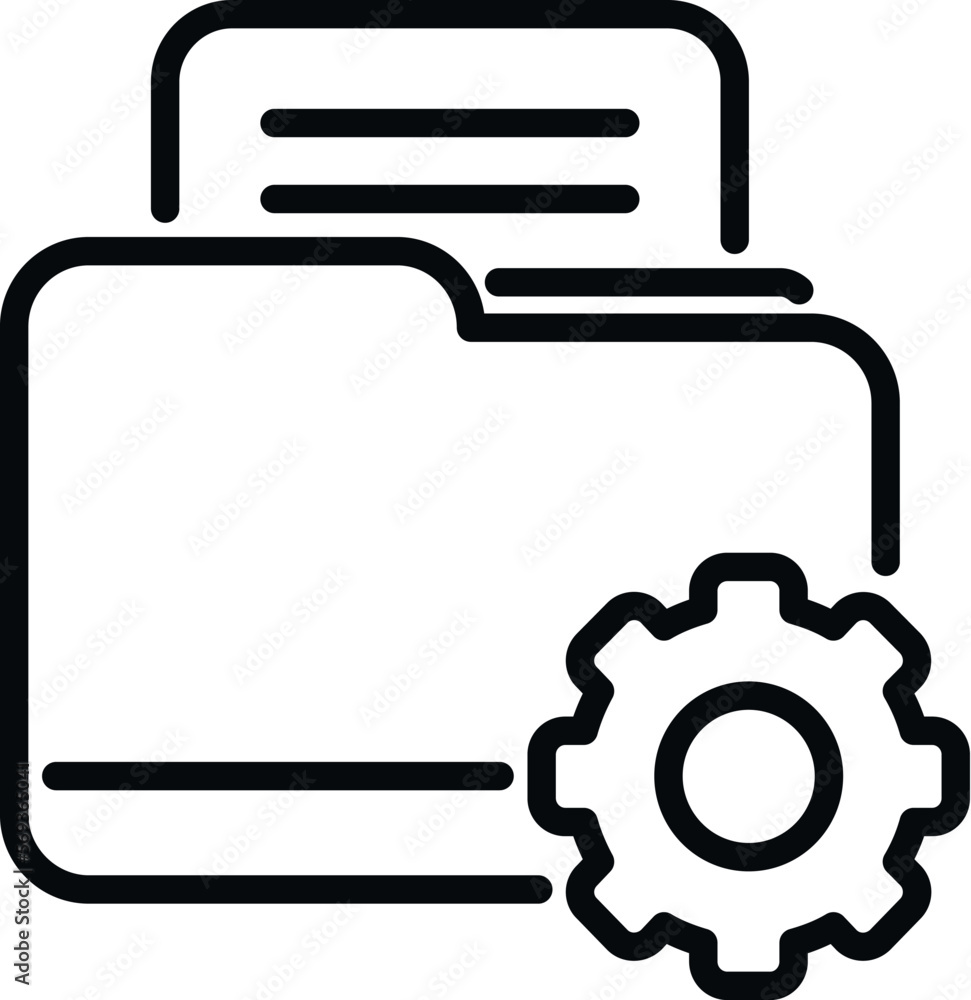 Folder technical document icon outline vector. Manual page. Report help Folder technical document icon outline vector. Manual page. Report help