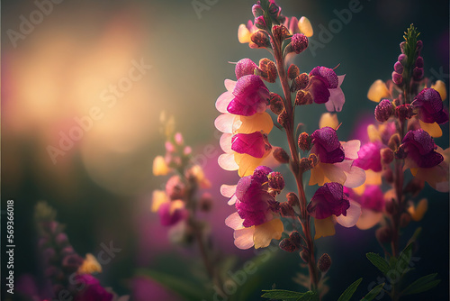 Snapdragon Flowers, Illustration, Generative AI photo