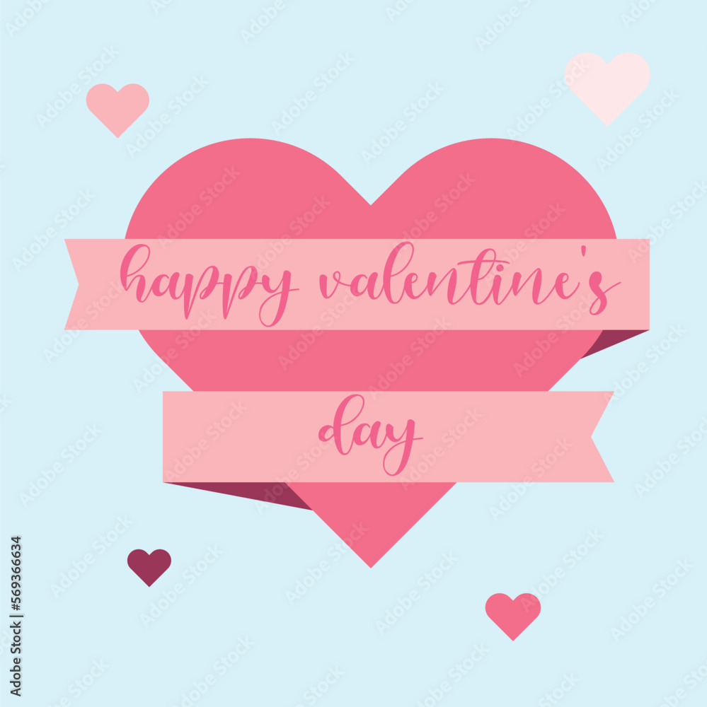 Valentine's day concept background. Vector illustration. Paper hearts