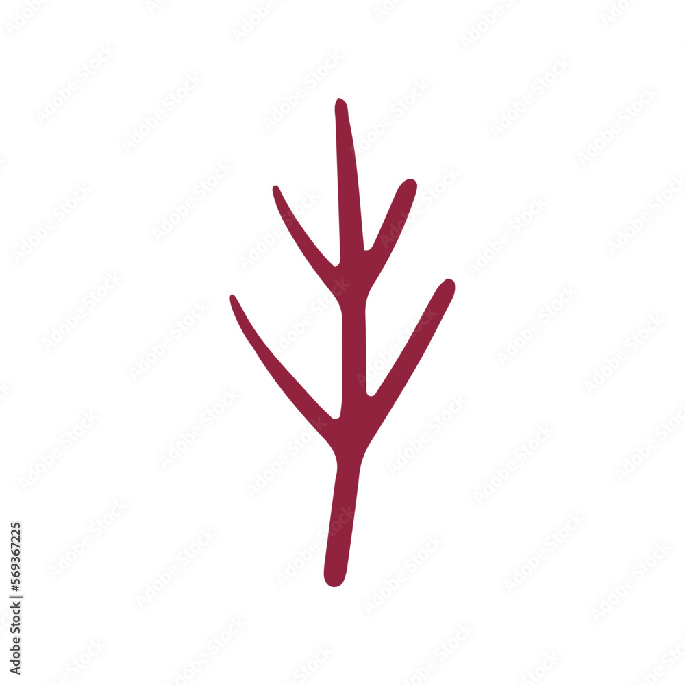 Obraz premium Christmas tree vector branch, holiday decoration, and winter symbols are isolated on white background.
