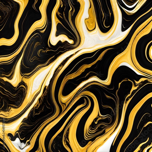 abstract background gold and black marble lines swirl curvy  generative art by A.I.