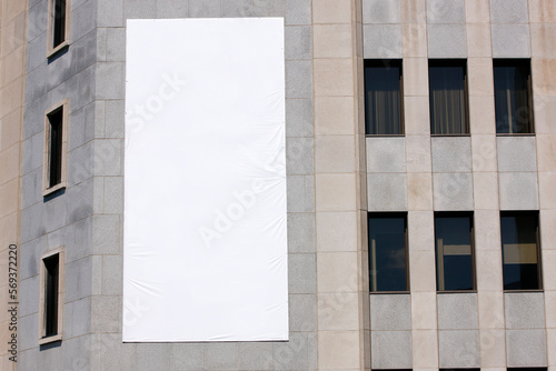 Photography Blank billboards in downtown New York City.