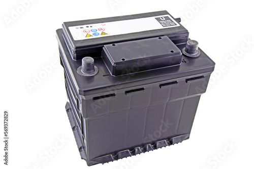 Photography Isolated  lead acid battery