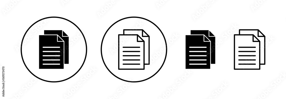 Document icon vector for web and mobile app. Paper sign and symbol. File Icon Document icon vector for web and mobile app. Paper sign and symbol. File Icon