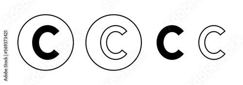 Copyright icon vector for web and mobile app. copyright sign and symbol