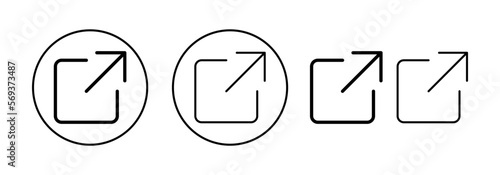 External link icon vector for web and mobile app. link sign and symbol. hyperlink symbol