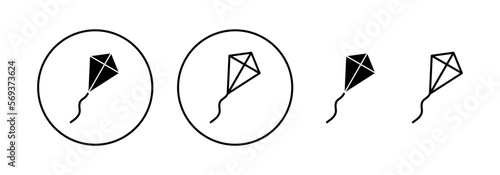 Kite icon vector for web and mobile app. kite sign and symbol
