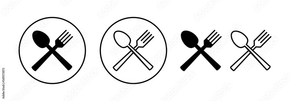 spoon and fork icon vector for web and mobile app. spoon, fork and ...