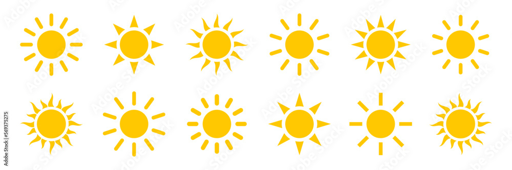 Sun icons set Sun icons set