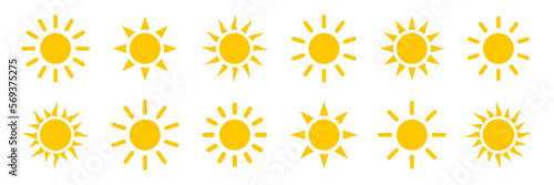 Sun icons set