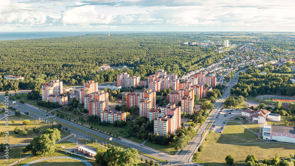 Lithuania, Klaipeda, bedroom quarter, and Giruliu forest nearby