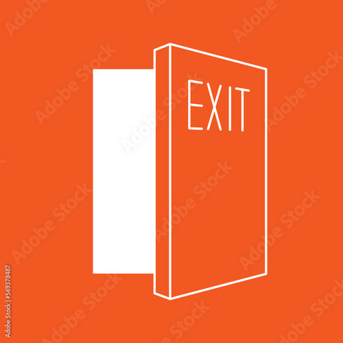 open exit door, simple icon