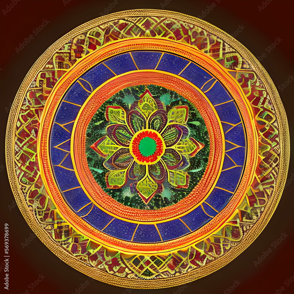Rangoli, Diwali ornamental round 