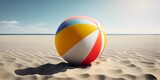 beachball ball  on the beach generative ai