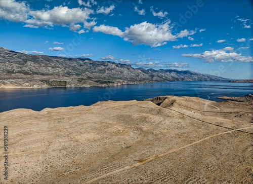 Island Pag with a view to the Velebit Channel photo