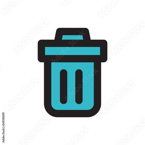 ゴミ箱　ミニアイコン　カラー