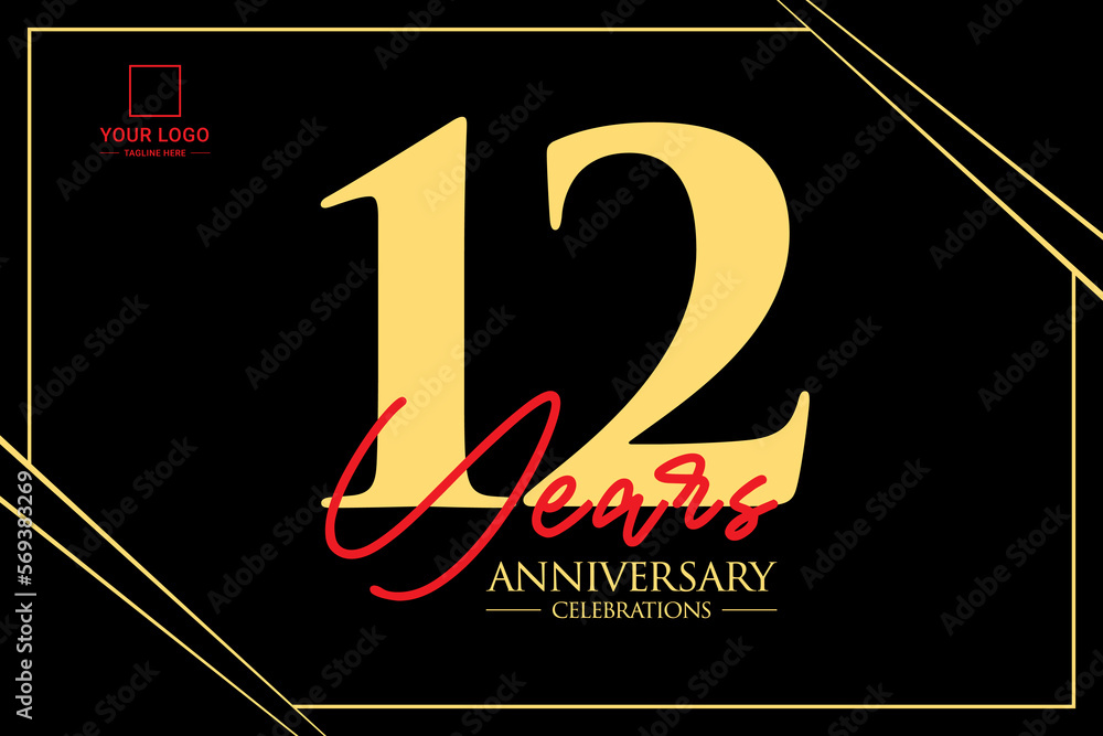 12th anniversary celebration logo design concept. Logo Vector Templates 12th anniversary celebration logo design concept. Logo Vector Templates
