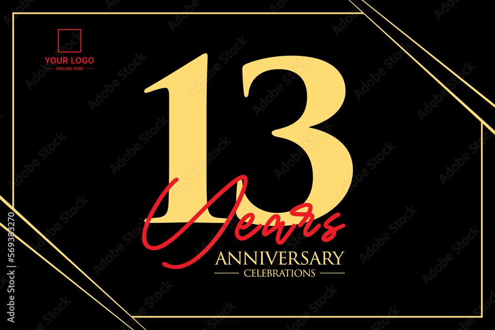 13th anniversary celebration logo design concept. Logo Vector Templates 13th anniversary celebration logo design concept. Logo Vector Templates