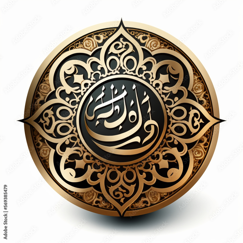 Islamic Logo, AI Generative Islamic Logo, AI Generative