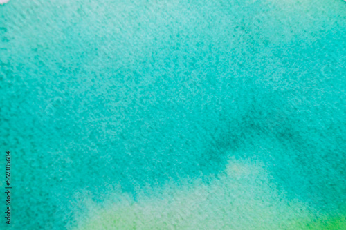 Wallpaper Mural Abstract turquoise watercolor painting as background, top view Torontodigital.ca