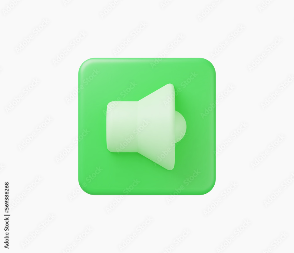 3d Realistic Sound Icon vector illustration. 3d Realistic Sound Icon vector illustration.