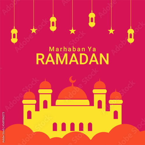 Wallpaper Mural marhaban ya ramadan banner template islamic background Torontodigital.ca