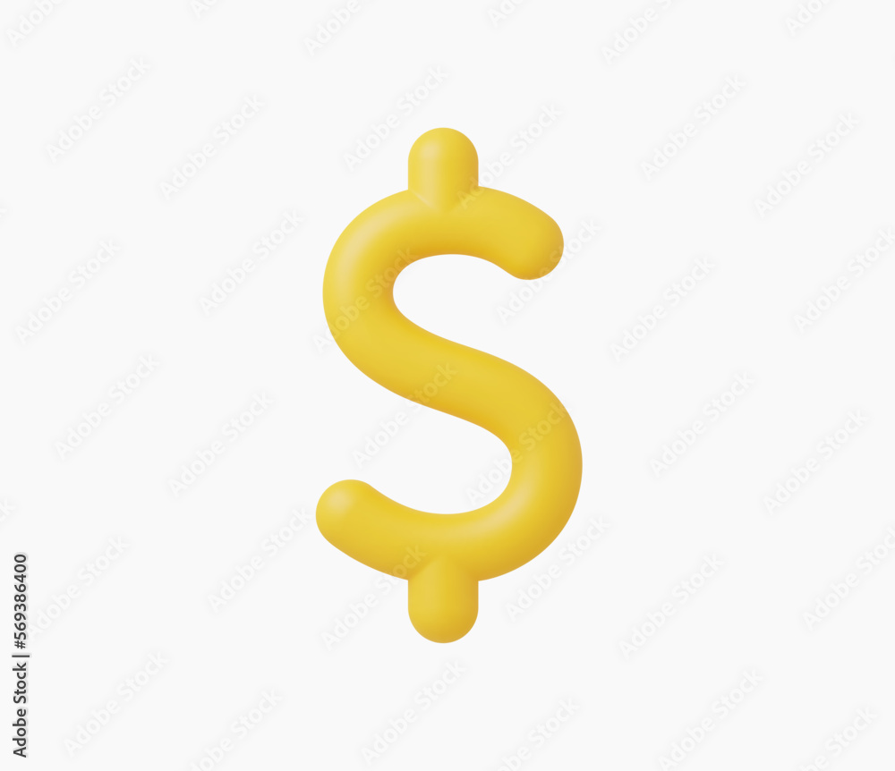 3d Realistic Dollar icon vector illustration 3d Realistic Dollar icon vector illustration
